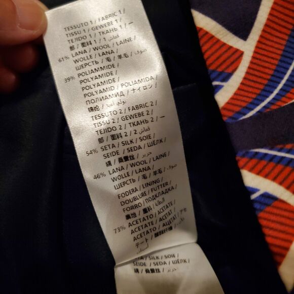 NWT. $3500 GUCCI Printed Dress Size IT40. Dark blue red - Picture 11 of 16